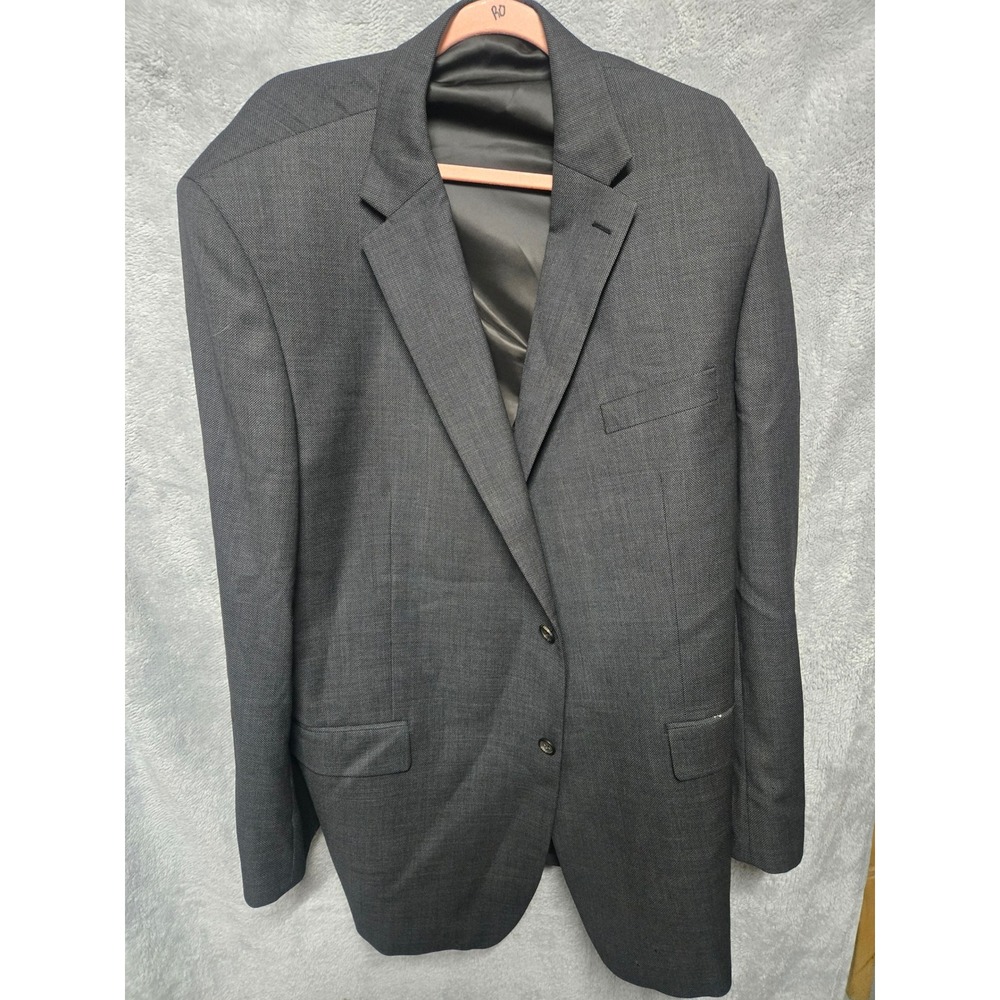 Lauren Ralph Lauren Mens 50L Gray 100% Wool 2 Piece Pleated Suit Set